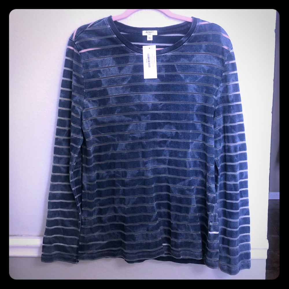 NWT Dylan stripe long sleeve tee size L